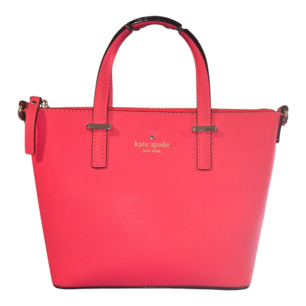 KATE SPADE CORAL MINI TOTE/CROSSBODY NEW WITH BOOKLET, MISSING TAG never used